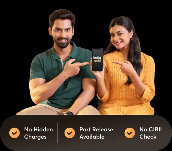 Gold loan hero image showing gold jewelry and loan process